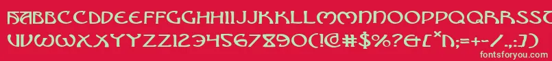 BrinAthynExpanded Font – Green Fonts on Red Background