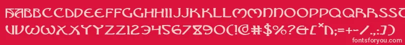 BrinAthynExpanded Font – Pink Fonts on Red Background