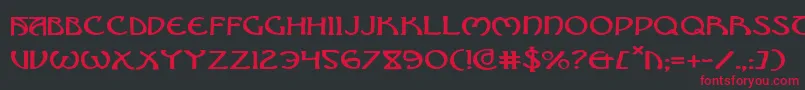 BrinAthynExpanded Font – Red Fonts on Black Background