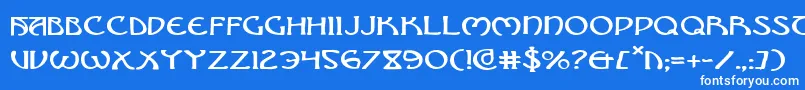 BrinAthynExpanded Font – White Fonts on Blue Background