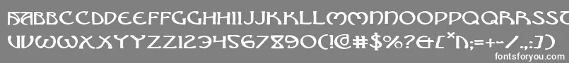 フォントBrinAthynExpanded – 灰色の背景に白い文字