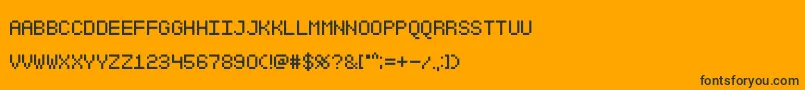 Police Sgk001 – polices noires sur fond orange