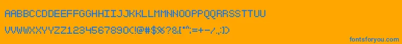 Sgk001 Font – Blue Fonts on Orange Background