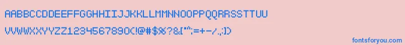 Sgk001-Schriftart – Blaue Schriften auf rosa Hintergrund