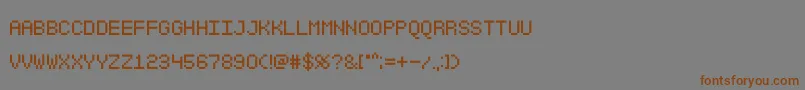 Czcionka Sgk001 – brązowe czcionki na szarym tle