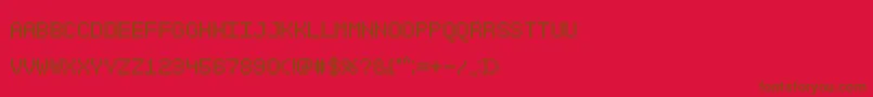 Sgk001 Font – Brown Fonts on Red Background