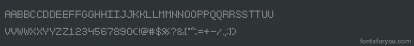 Sgk001 Font – Gray Fonts on Black Background