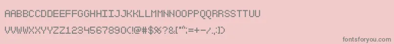 Sgk001 Font – Gray Fonts on Pink Background