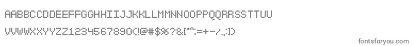 フォントSgk001 – 白い背景に灰色の文字