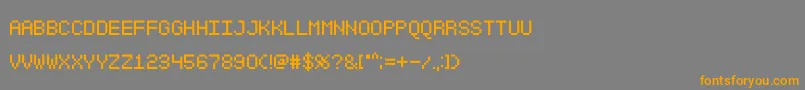 Sgk001 Font – Orange Fonts on Gray Background