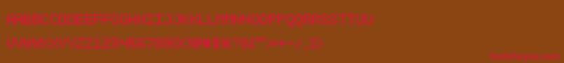 Sgk001 Font – Red Fonts on Brown Background