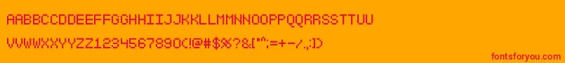 Sgk001 Font – Red Fonts on Orange Background