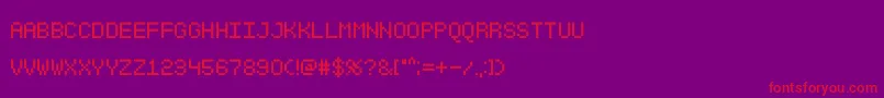 Sgk001 Font – Red Fonts on Purple Background