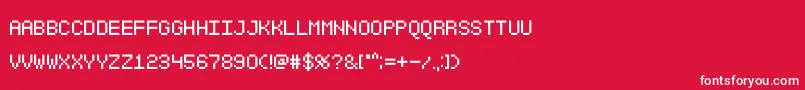 Sgk001 Font – White Fonts on Red Background