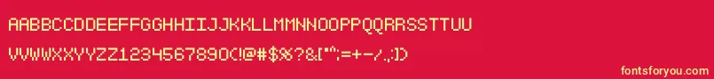 Sgk001 Font – Yellow Fonts on Red Background