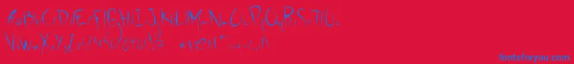 Czcionka G01 – niebieskie czcionki na czerwonym tle