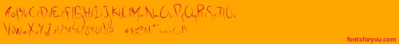 G01 Font – Red Fonts on Orange Background