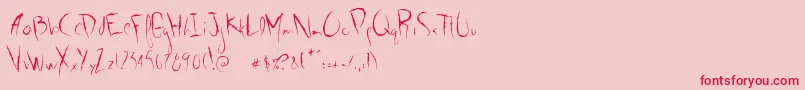 G01 Font – Red Fonts on Pink Background