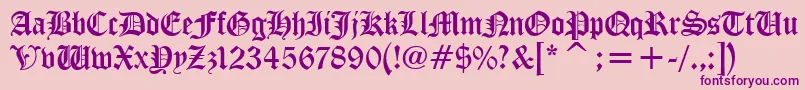 DiplomaRegular Font – Purple Fonts on Pink Background