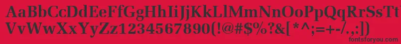 MeliorLtBold Font – Black Fonts on Red Background