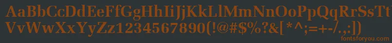 Шрифт MeliorLtBold – коричневые шрифты на чёрном фоне