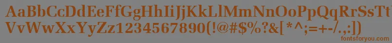 MeliorLtBold Font – Brown Fonts on Gray Background