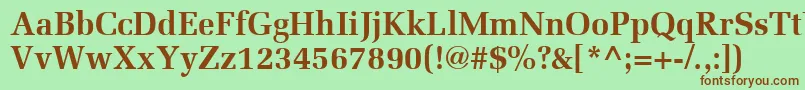 MeliorLtBold Font – Brown Fonts on Green Background