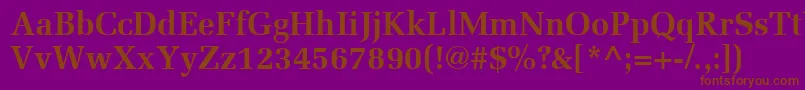 MeliorLtBold Font – Brown Fonts on Purple Background