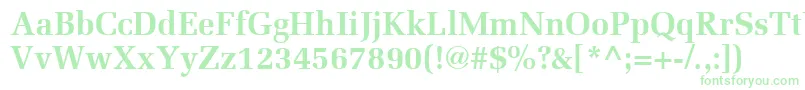 MeliorLtBold Font – Green Fonts on White Background