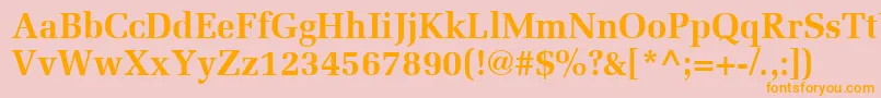 MeliorLtBold Font – Orange Fonts on Pink Background