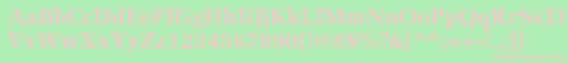 MeliorLtBold Font – Pink Fonts on Green Background