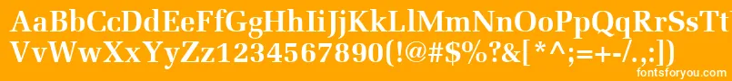 フォントMeliorLtBold – オレンジの背景に白い文字