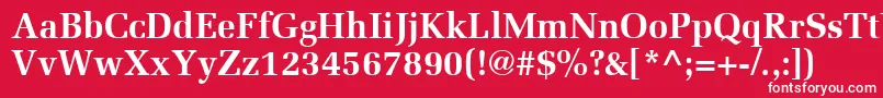 フォントMeliorLtBold – 赤い背景に白い文字