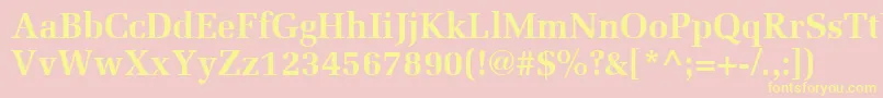 MeliorLtBold Font – Yellow Fonts on Pink Background