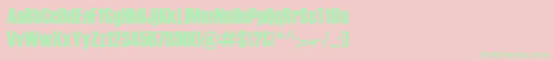 Haettenschweiler Font – Green Fonts on Pink Background