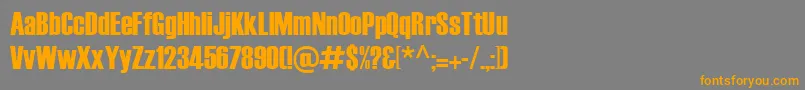 Haettenschweiler Font – Orange Fonts on Gray Background