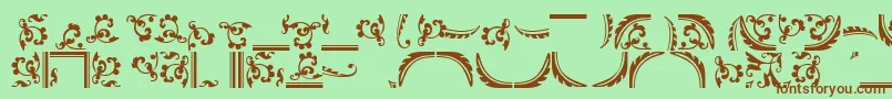 OrnamentstwosskRegular Font – Brown Fonts on Green Background