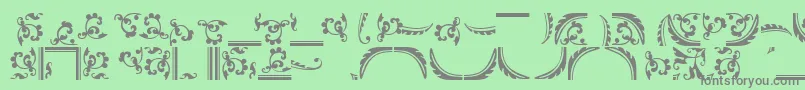 OrnamentstwosskRegular Font – Gray Fonts on Green Background