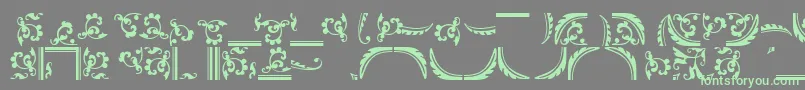 fuente OrnamentstwosskRegular – Fuentes Verdes Sobre Fondo Gris