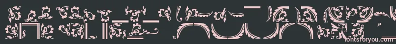 OrnamentstwosskRegular Font – Pink Fonts on Black Background