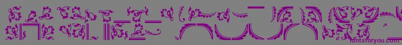 OrnamentstwosskRegular Font – Purple Fonts on Gray Background