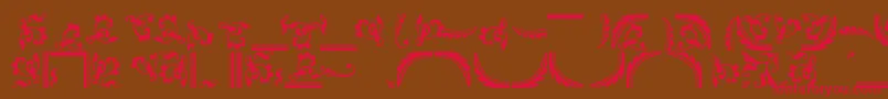 OrnamentstwosskRegular Font – Red Fonts on Brown Background
