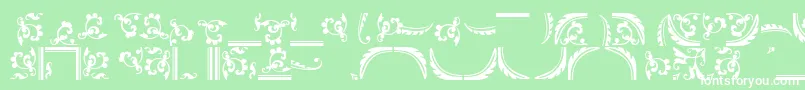 OrnamentstwosskRegular Font – White Fonts on Green Background