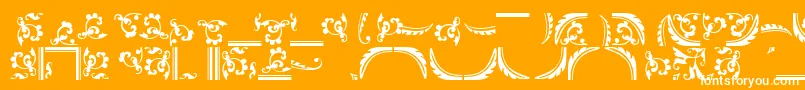 OrnamentstwosskRegular Font – White Fonts on Orange Background