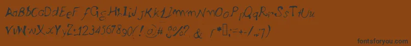 ArgentoEBerLio-Schriftart – Schwarze Schriften auf braunem Hintergrund