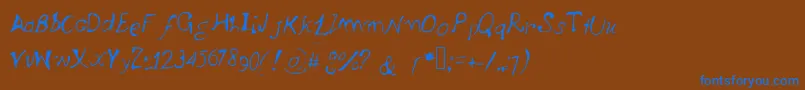 ArgentoEBerLio Font – Blue Fonts on Brown Background