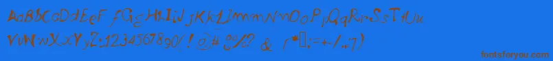 ArgentoEBerLio Font – Brown Fonts on Blue Background