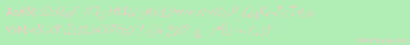 ArgentoEBerLio Font – Pink Fonts on Green Background