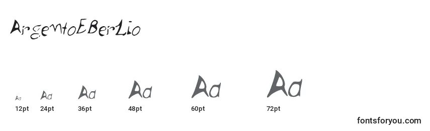 ArgentoEBerLio Font Sizes