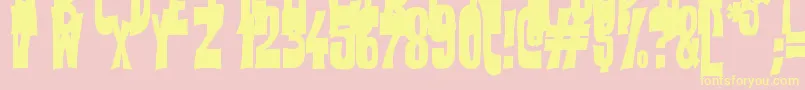 FlowersKingdom Font – Yellow Fonts on Pink Background